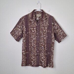 Cooke Street Mens Hawaiian Shirt Sz XL Floral Button Down 100% Cotton Retro 70s
